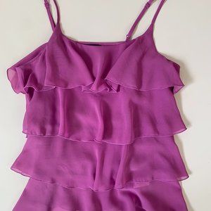 GAP magenta tiered tank top